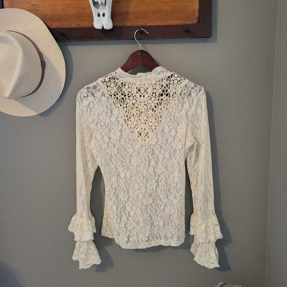 Nightcap Victorian Lace Long Sleeve Blouse Size 3 - Picture 3 of 12